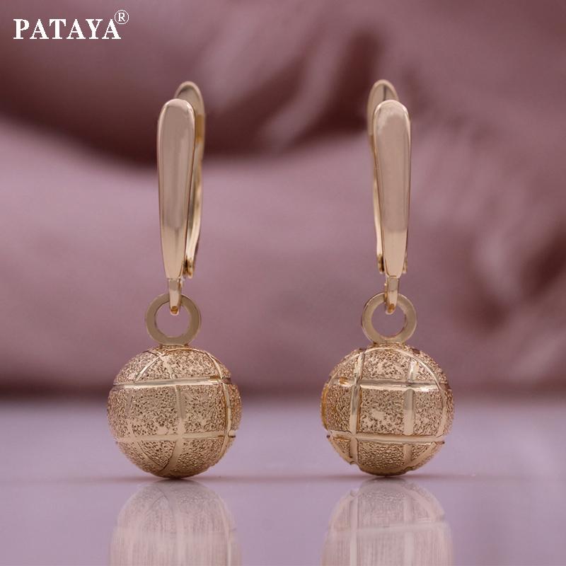 PATAYA Klasyczne kolczyki w kształcie kuli, proces lukrowania