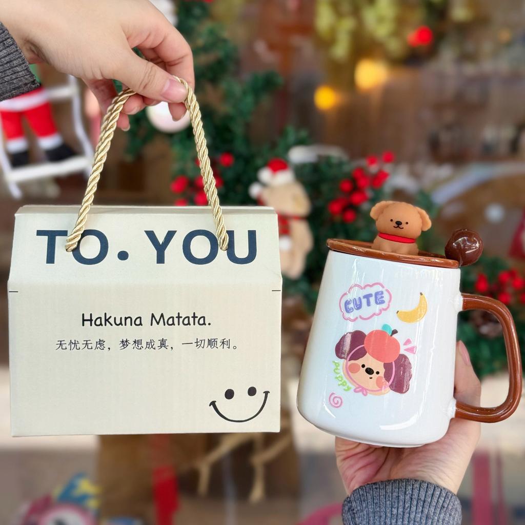 Weihnachtsgeschenk Mädchen Keramiktasse süße Tasse Souvenir praktisch Kinder neue Wassertasse 2025 Jungen
