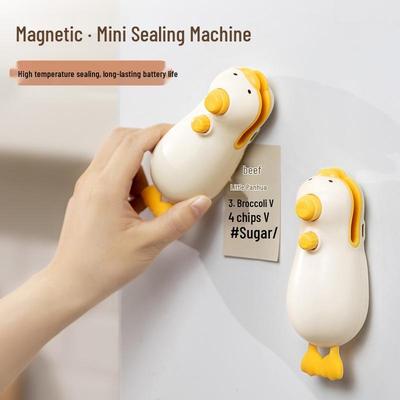 Portable USB Mini Heat Sealer: Dual-Use Snack Bag Cutter with Magnetic Attachment