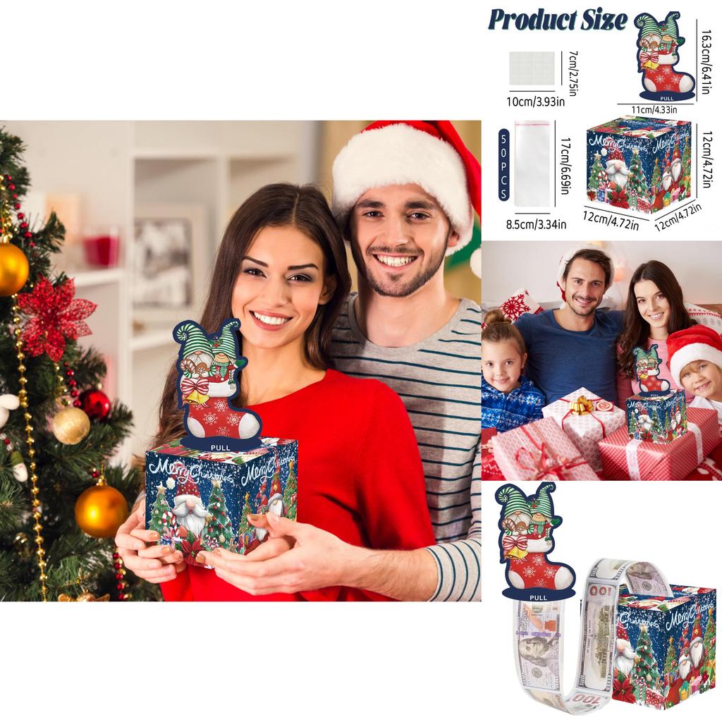 Christmas Themed Blue Money Box With Party Atmosphere For Celebrations