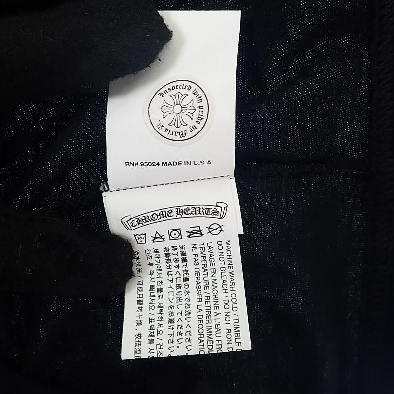 CHROME HEARTS S Long-sleeved T-shirt Black Cotton Mens