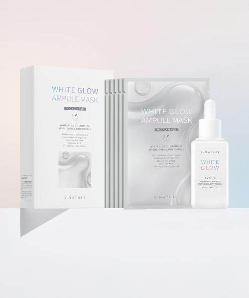 S-NATURE White Glow Ampoule 50ml + White Glow Ampoule Mask 5ea Set NONE