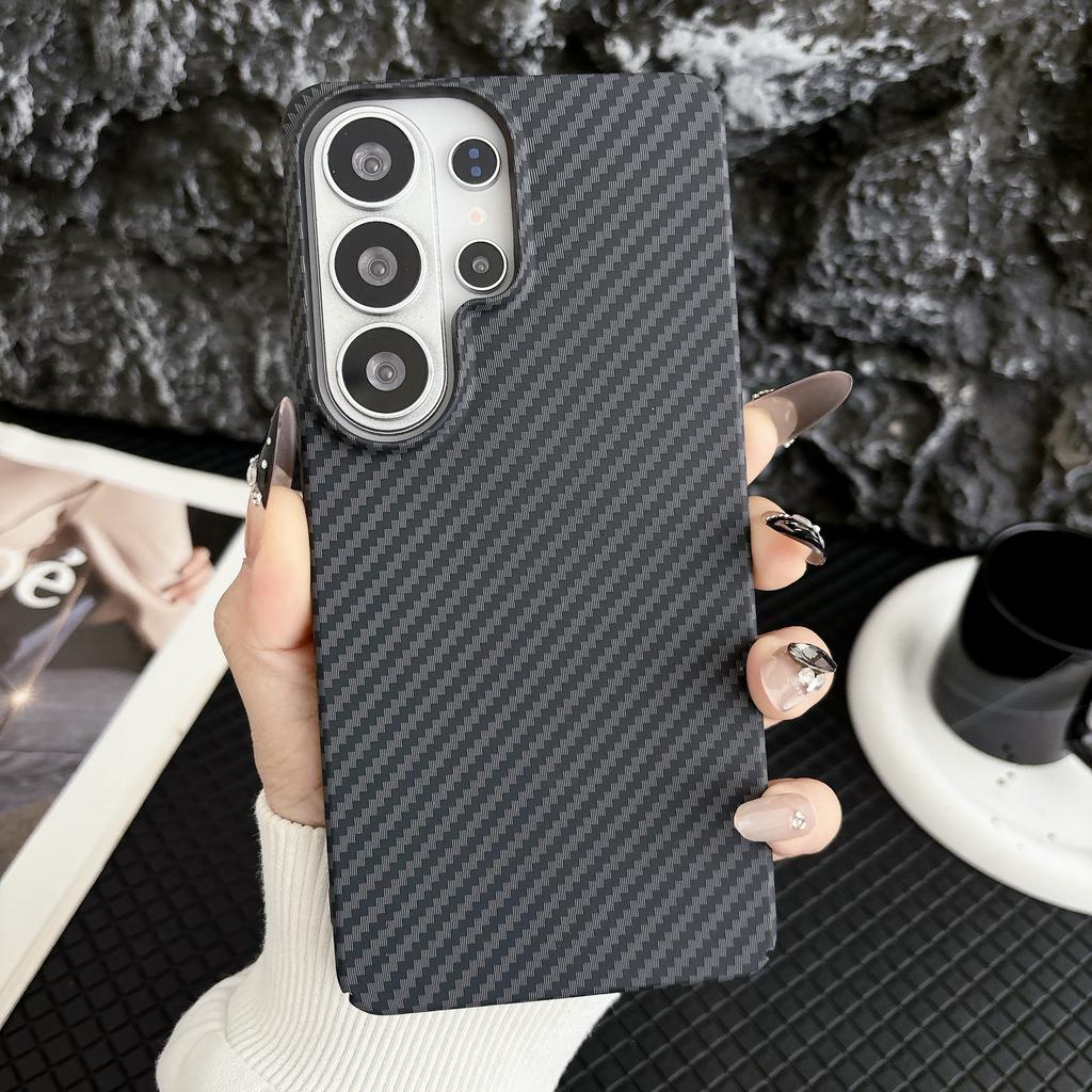 for Magsafe Magnetic Carbon Fiber Phone Case for Samsung Galaxy S26 S25 S24 Ultra A56 A55 A17 A16 A15 Ultra Thin Hard PC Cover