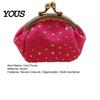 Slim Wallet Five-Pointed Star Coin Purse, Mini Kiss-Lock Change Vintage Denim Trinket Pouch for Women Ladies Purse