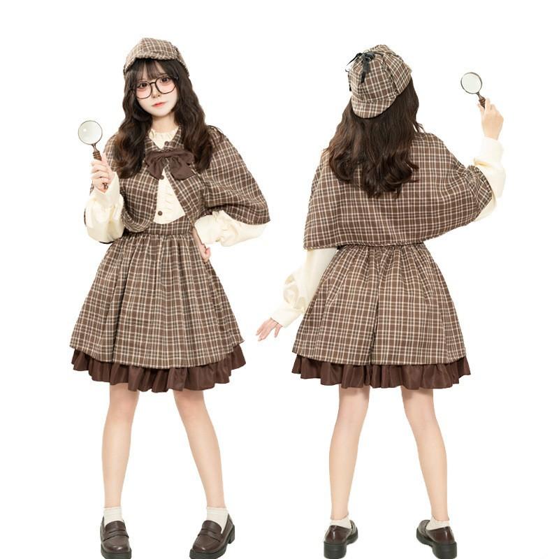 Halloween Children Adult Costumes Holmes Sherlock Detective Costumes Stage Costumes