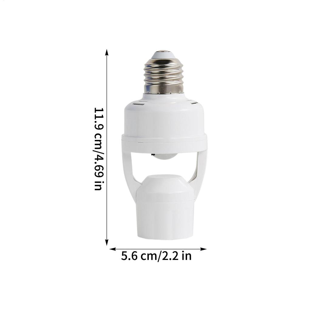 Motion Sensor Light Socket E27 Screw Infrared Radar Sensor Smart Bulb Holder Adapter for Home Porch Garage Basement Lighting