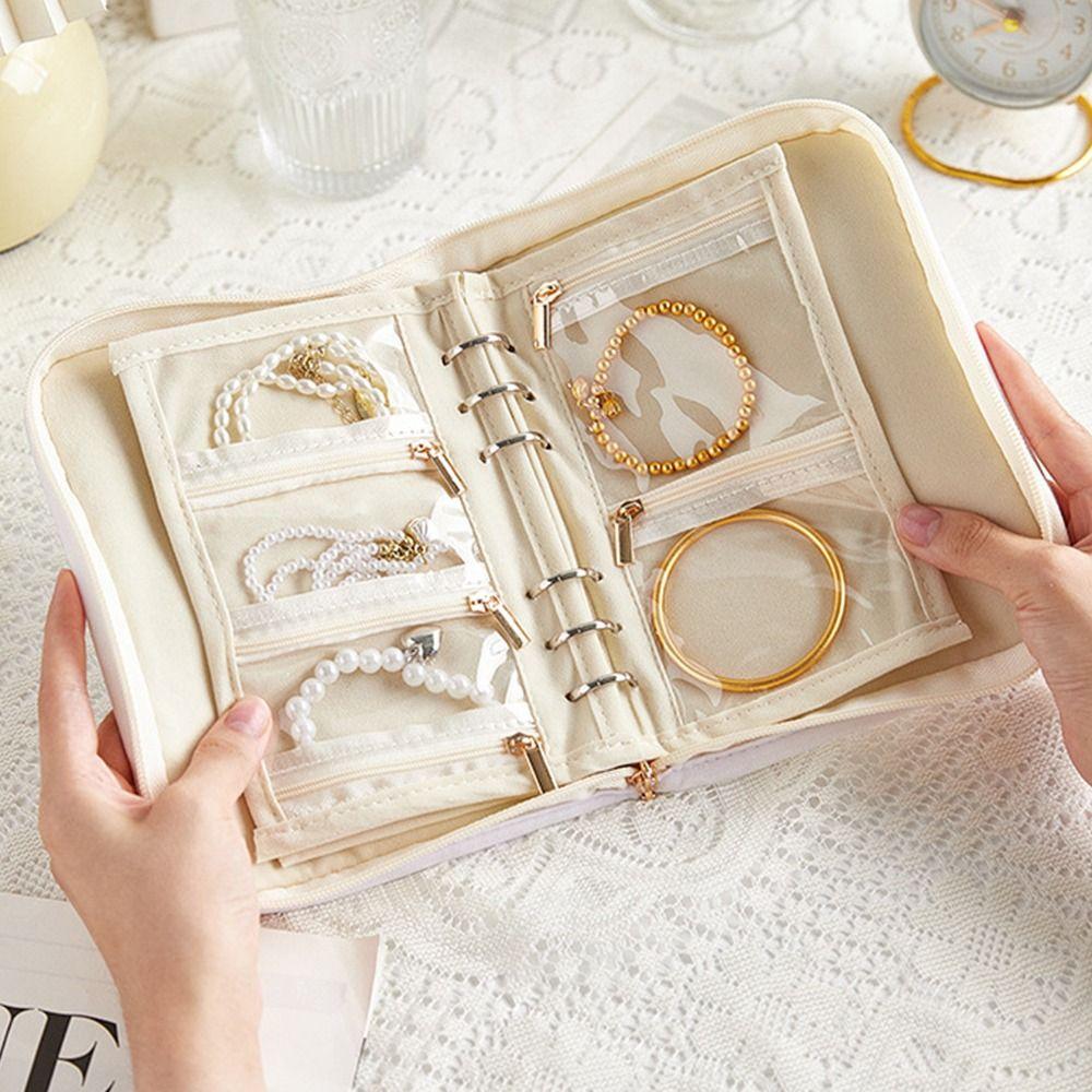 Large Capacity Jewelry Storage Bag Fashion Jewelry Display Case Necklace Storage Pouch Travel