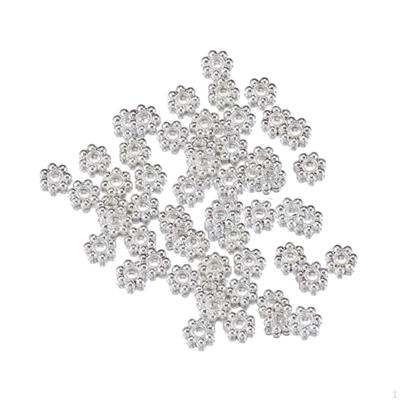 50Pcs Snowflakes Spacer Beads Jewellery Making Charm for Headband Bags