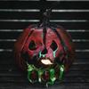 Blood Pumpkin Figurine Horror Halloween Pumpkin Statue Creepy Resin Tabletop Ornament for Home Parties Decor
