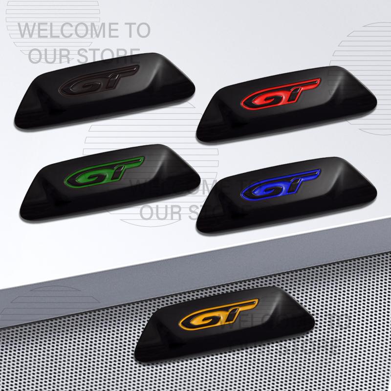 VZQR9 Car Decor Metal GT Emblem 3D Sticker For Peugeot 5008 208 508 4008 3008 GT Line Steering Wheel Badge Decals
