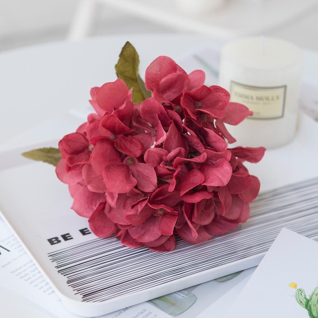 2/5PCS Silk Hydrangea Artificial Flowers High Quality Home Vase Table Decor Wedding Decorative Garden Diy Gift Wreath Material