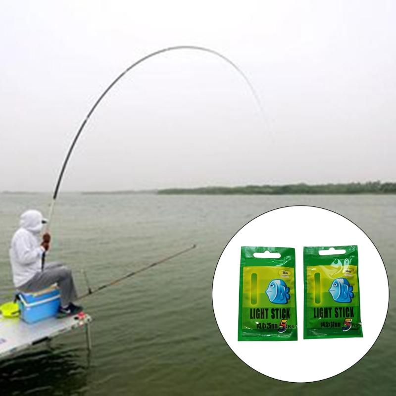 Fishing Glow Sticks for Bobbers Bells-Night Fishing Rod Light Fluorescent Green-Rod Tip Glow Sticks Fishing Accessories