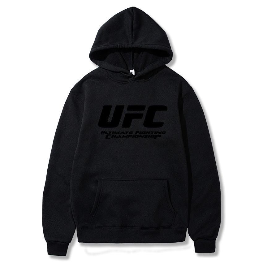 Unisex Herbst/Winter UFC Bedruckter Hoodie - Trendige Plus Samt Freizeit Sportbekleidung