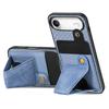 For iPhone Air Case with K-Shaped Kickstand Leather Phone Back Cover