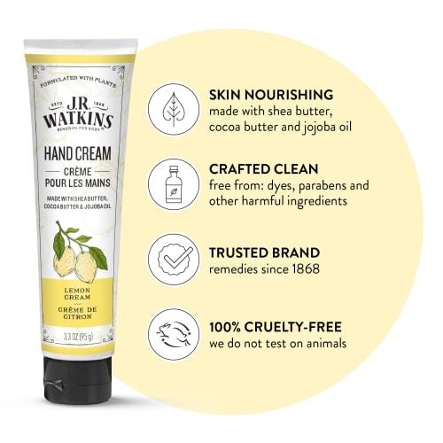 J.R. Watkins Hand and Body Moisture Cream Lemon Cream