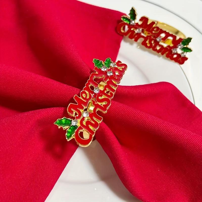 Christmas Restaurant Table Decor Durable Metal Holiday Accessories with Merry Christmas Design for Home Christmas Decoration
