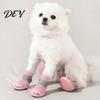 Comfortable Summer Walking Dog Gear 4Pcs Shoes for Hot Pavement, Breathable Mesh Boots, Water Resistant Sneakers Paw Protectors with Non-slip