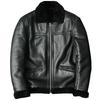 Genuine Leather Jacket Men Winter Coat with Lamb Wool Fur Lining Thickened Warm Sheepskin Outerwear