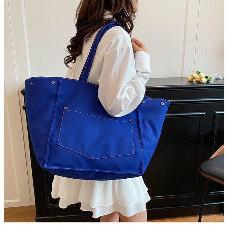 1Pc Women'S Tote Bag Canvas Sewing Thread Large Capacity Advanced Sense Handbag Convenient