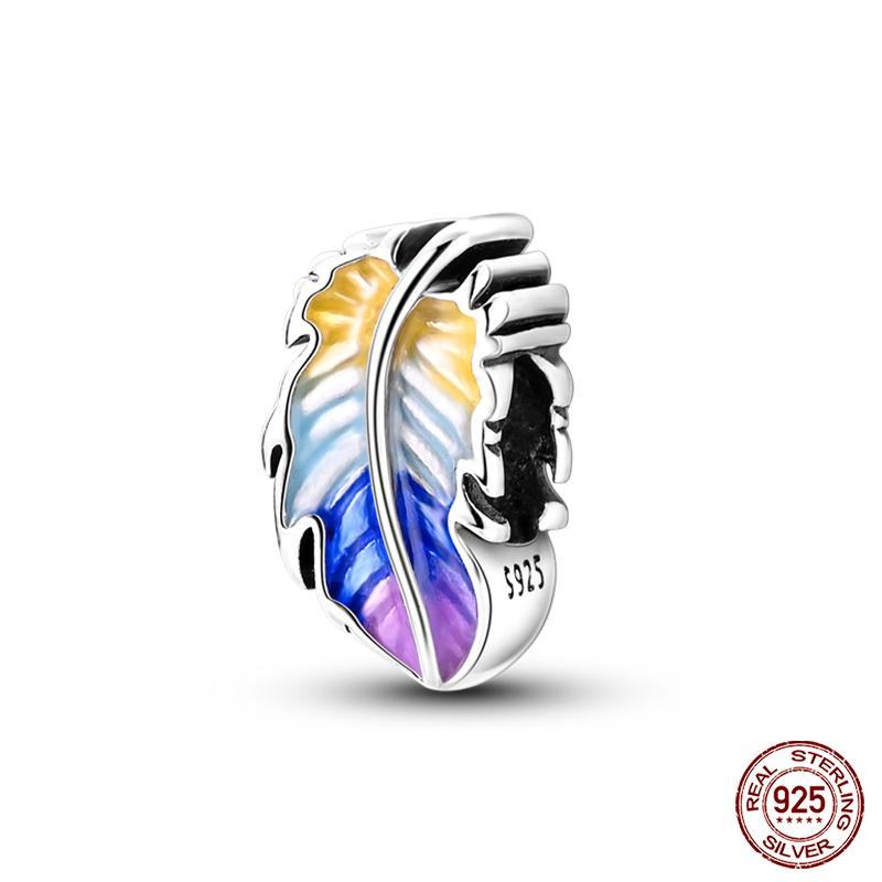 100% Copper Purple Color Series Chameleon Butterfly Balloon Charms Beads Fit Qikaola Original Bracelets Diy Jewelry