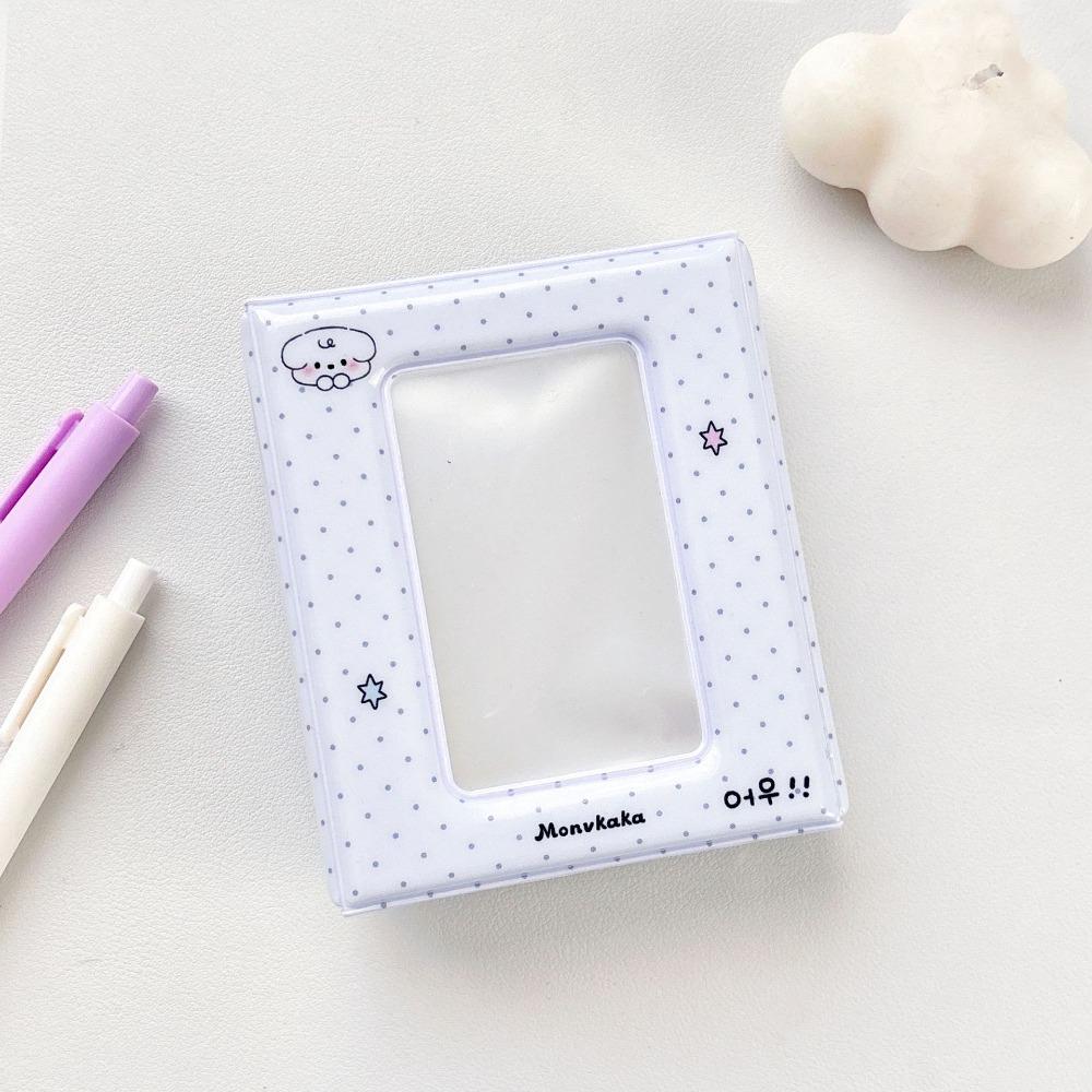 Photo Card Holder Cute PVC Photo Card Holder Polka Dots 40 Pockets Photocard Binder Photo Album