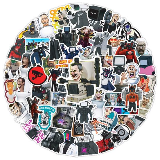 

100 шт., наклейки для наблюдения за туалетом, детские водонепроницаемые игровые наклейки, наклейки для бутылки с водой, ноутбука, багажа, игровые наклейки Mixed Style