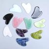 Outil de Massage Facial Gua Sha en Quartz Rose en Forme de Cœur