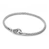 Adjustable Round Bead Bracelet S925 Pure Silver Heart Snake Bone Bracelet Charm DIY Accessories For Women's Gifts