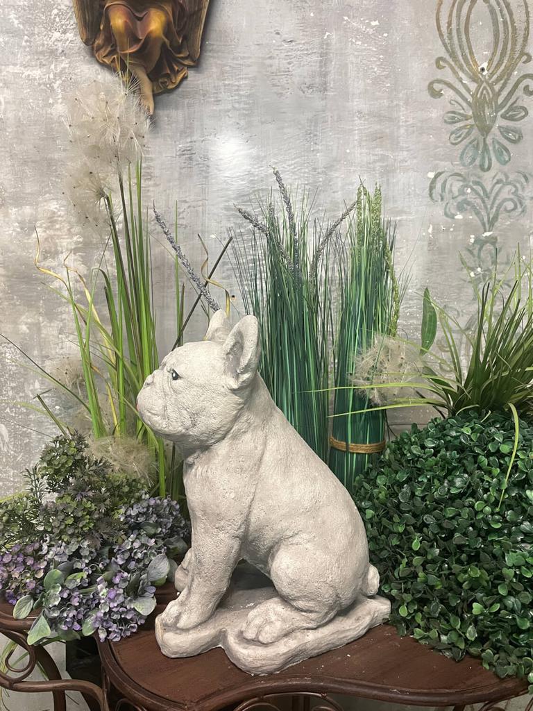 Solid and durable gray stone bulldog