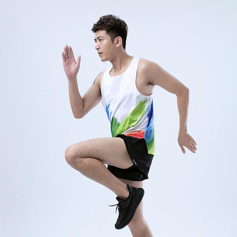 Non-marking Pressed Rubber Vest, Track and Field Clothing, Physical Examination, Sports Clothing, Sports Training Clothing, Marathon Sprint Quick-dryi