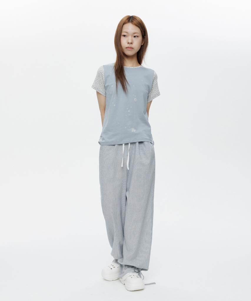 Ohesio Lace String Pants, Stripe