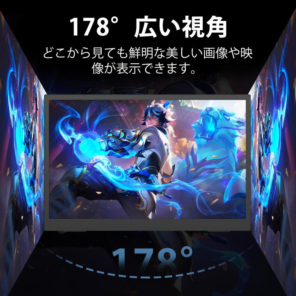 Mobile Monitor Inch 4K Thin and Lightweight Mobile Display Screen Ratio 60Hz VESA Compatible Wide Color Gamut 500nits High Brightness Compatible with