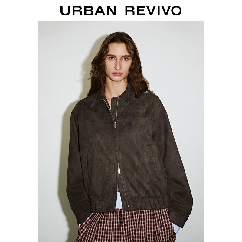 

Женская замшевая куртка в стиле ретро на молнии S