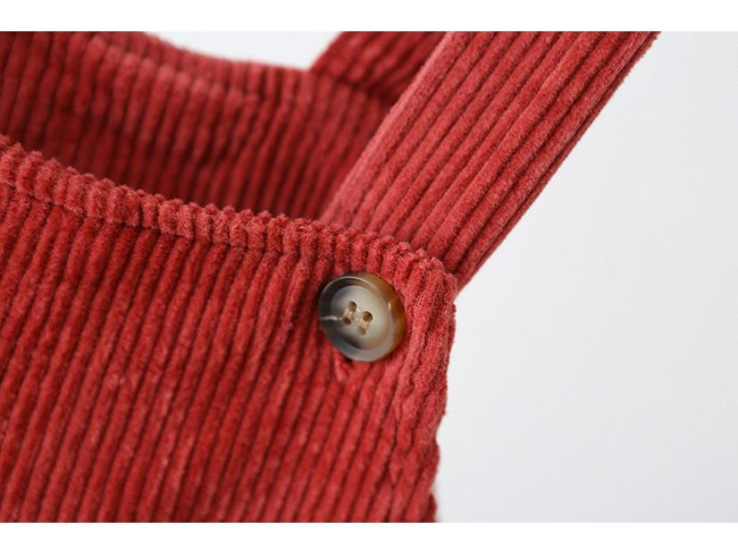 Cross2026 Kids' Corduroy Overalls - Korean Style for 0-3 Years, Versatile Spring/Autumn Wear