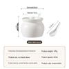 Ceramic Stew Pot with Lid and Spoon