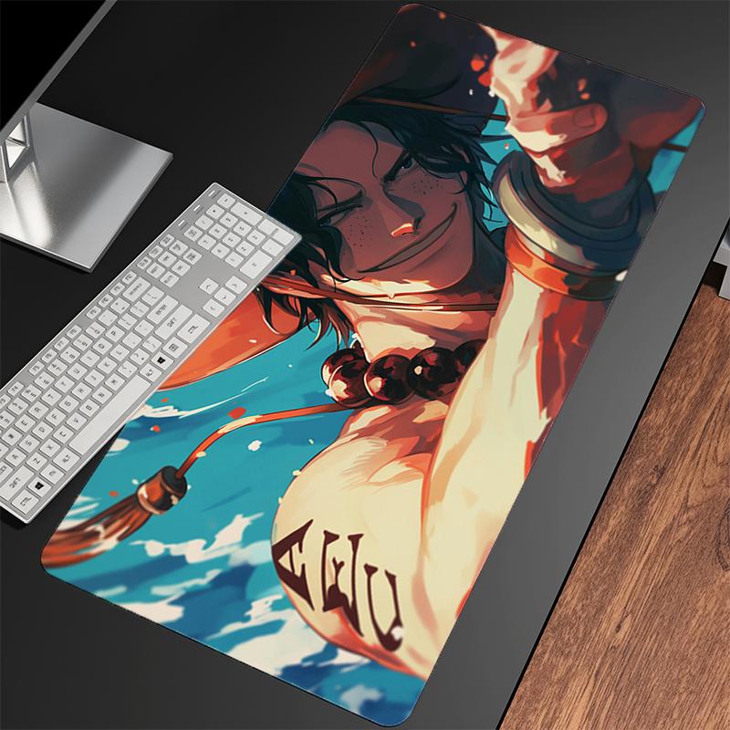 Großes Mauspadd Anime Erweitertes Mauspadd Oone Ppiece Ace Rutschfeste Gamer Schreibtischmatte Büro Gaming Mauspadd Glatte Oberfläche Teppich