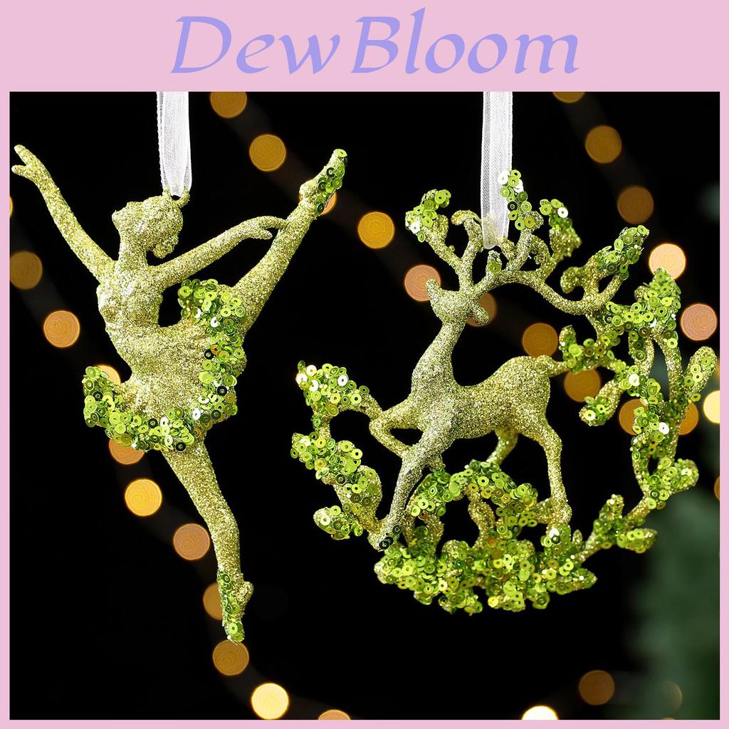 Christmas Tree Scene Decor With Glitter Snowflake Ornaments And Acrylic Material For Holiday Celebrations