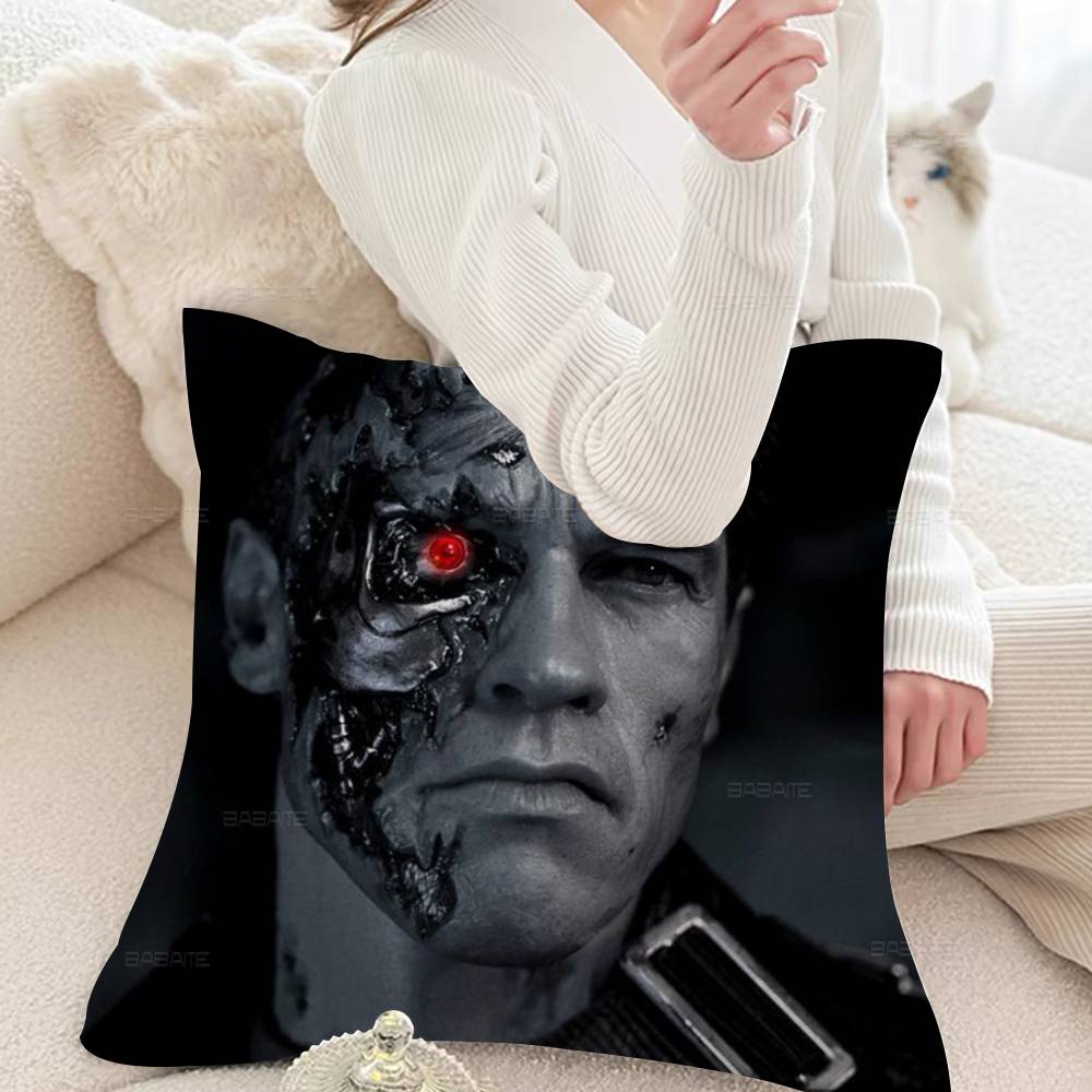 80s Movie TV The T-Terminator  Cushion Cover Car Throw Pillow Case For Sofa Car Christmas Gift 40x40cm 45x45cm