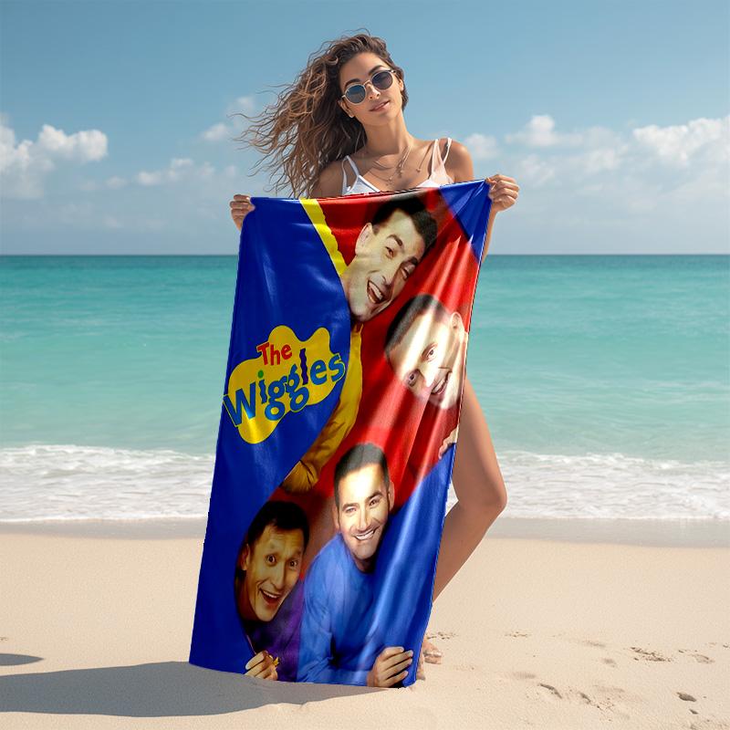 Beweis Strandtuch mit The Wiggles Muster - weich, saugfähig, schnelltrocknend, maschinenwaschbar - perfekt zum Schwimmen, Camping, Baden