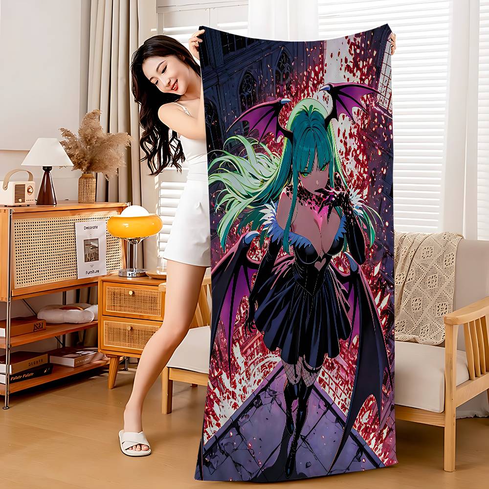 Girl Game M-morrigan Aensland Microfiber Beach Towel Absorbent Quick Dry Soft Yoga Swimming Resort Mountain Climbing Towel