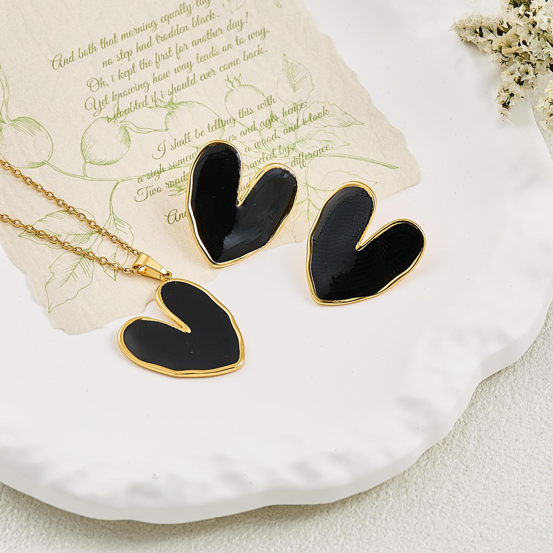 Серьги и колье с кисточками в форме сердца с бабочками - Свежие и милые модные украшения