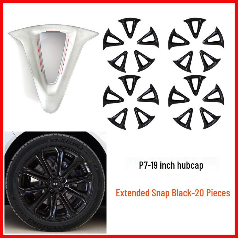 XPeng P7 Hubcap 19-inch Wheel Cover - Corrosion Protection & Black Finish Accessory
