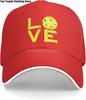 Vintage Love Pickleball Baseball Cap Hat for Women Unisex