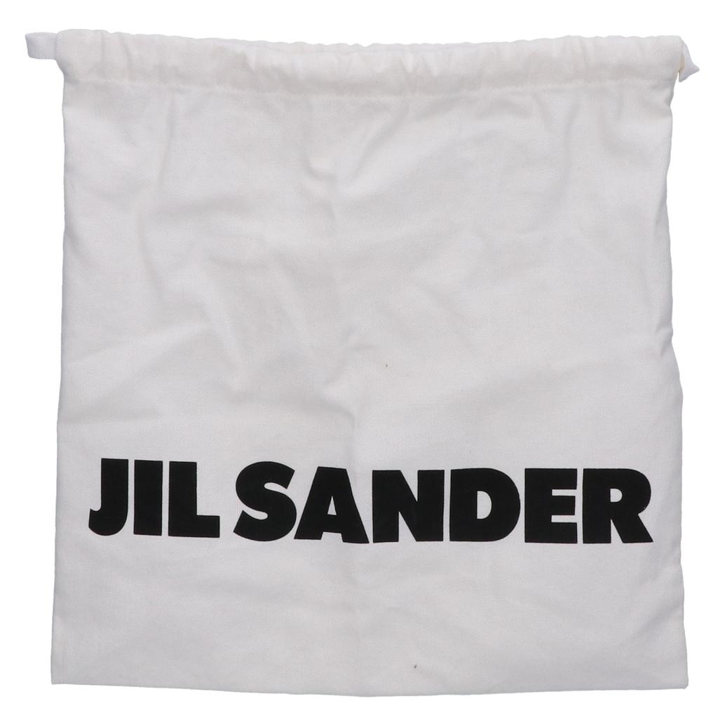 Jil Sander Leather Bucket-shaped Drawstring Bag Shoulder Bag mustardUsed