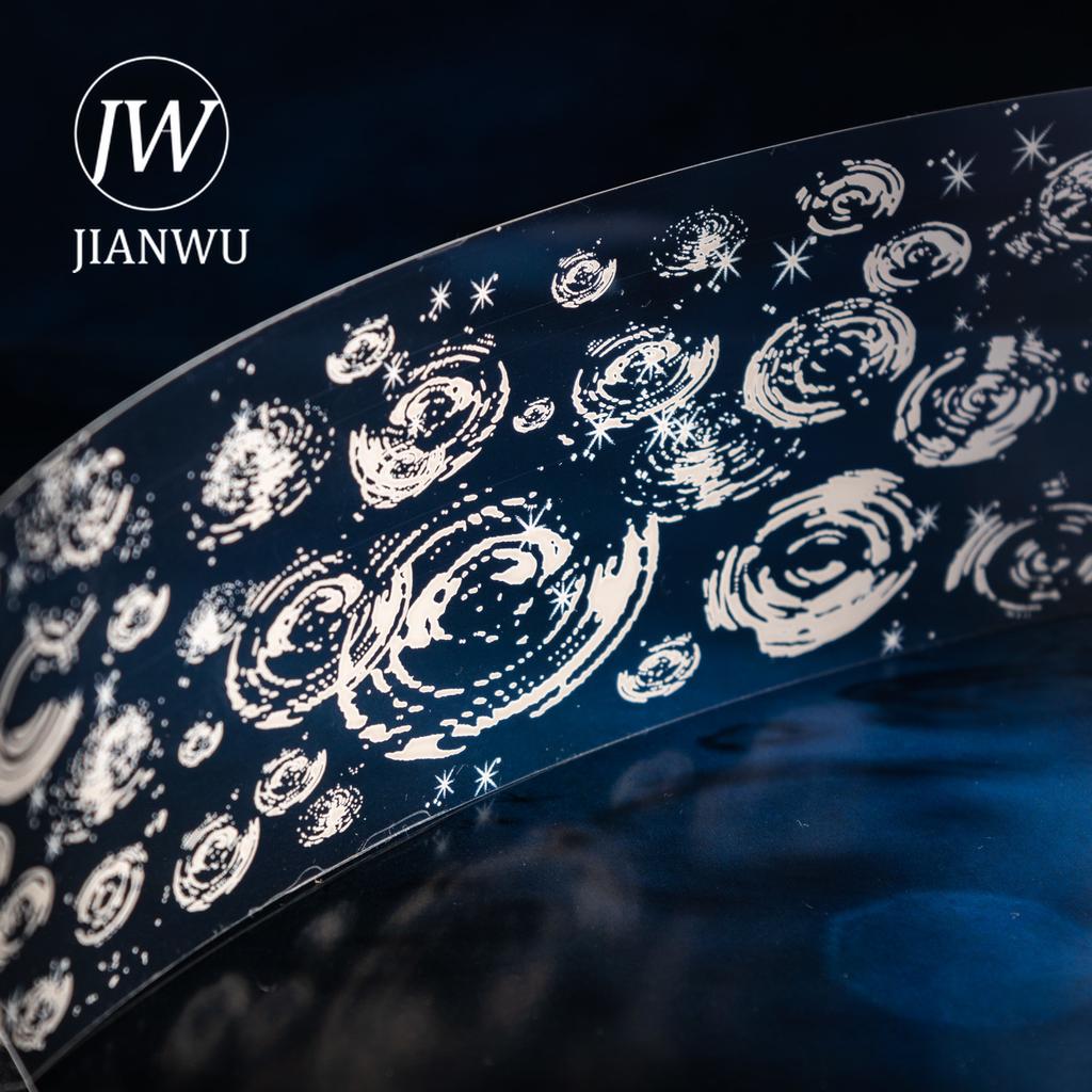 JIANWU 50mm*200cm Faint Light Weave Dream Series Vintage Water Rays Landscape Material Collage Tape Creative Journal Stationery