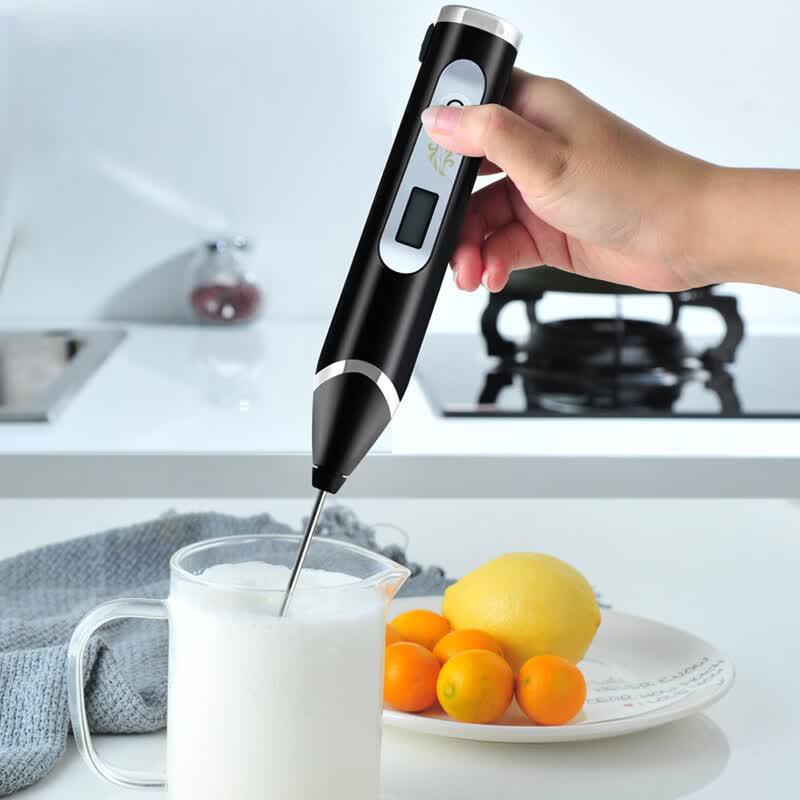 ZISIZ USB Rechargeable Milk Frother with LCD Display