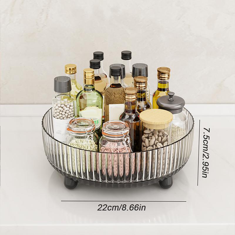 Cosmetic Storage Box, Large Capacity,Rotating Desktop Skincare Product Rack,Multi-functional Rotating Spice Rack For Kitchen Use