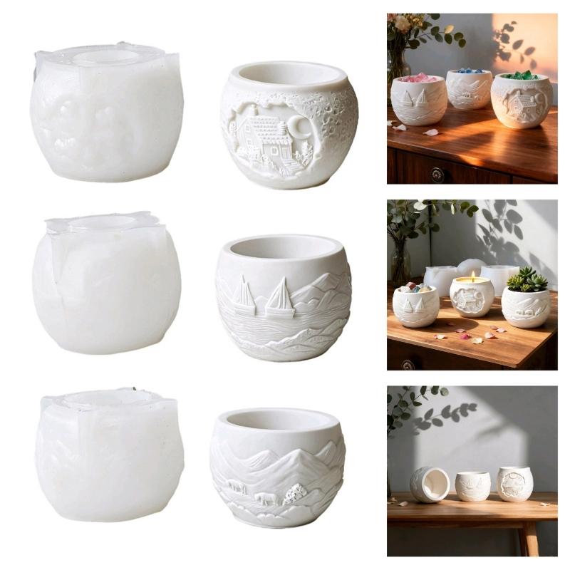 Silikon Kerzenbecher Pflanzgefäßform zum Basteln Wiederverwendbare Hitzebeständige Materialien für Kinder und Heimdekorationsprojekte