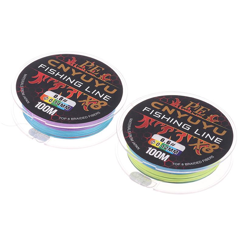 X8 Fili Intrecciati Linea da Pesca in PE 100M Linee Intrecciate Resistenti all'Abrasione Alte Prestazioni Linea da Pesca in PE Forte e Liscia