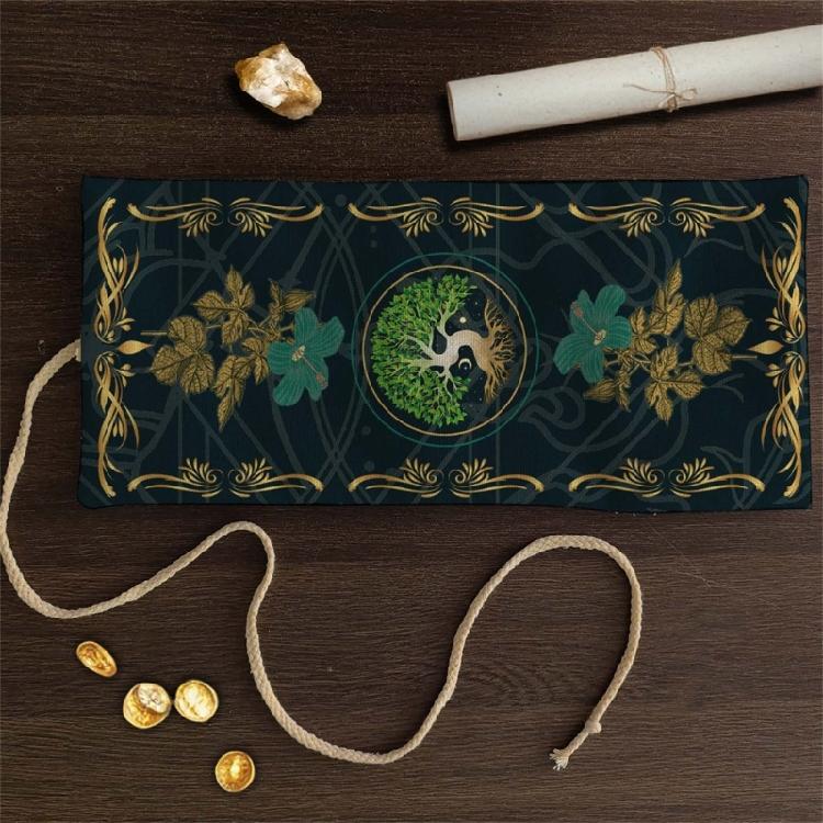Tarots Storage Bag Multipurpose Gift Packaging Pouches Board Game Card Bag Foldable Card Organizers Rolls Up Card Sleeve